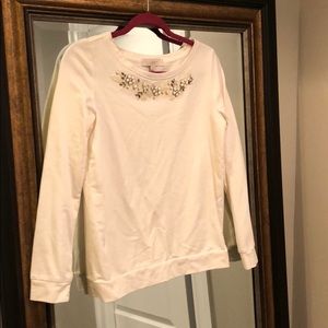 🎁 Loft Sparkle shirt. Ivory Make offer!